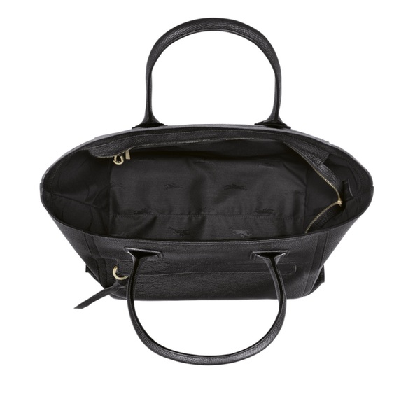 Longchamp MAILBOX Top handle tote large (Black Leather) - Picture 3 of 8